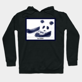 Just Chillin' cool Panda Bear Design Hoodie